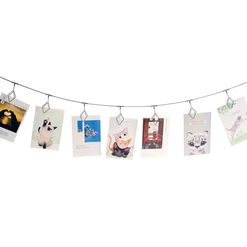 TFu Wall Hanging Photo Display, DIY Picture Photo Frame String with 12 Clips for Hanging Photos Notes and Artworks â€¦ - Image 1